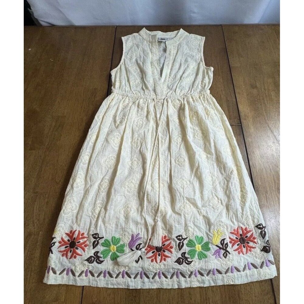 Ivy JaneYellow Tiered Emroidered Dress Womens Size XS - EUC - Super Cute!